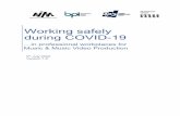 Working safely during COVID-19 · mastering studios, home studios, home office spaces, other shared working spaces and music video filming, filming for live streaming, production