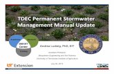 TDECPermanentStormwater Management%Manual%Update · rainwater, green infrastructure uses vegetation and soil to manage rainwater where it falls. By weaving natural processes into