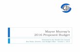 Mayor Murray’s 2016 Proposed Budget · 2019-11-08 · 11 Mayor Murray’s 2016 Proposed Budget October 2, 2014 Create the Office of Planning and Community Development Better align