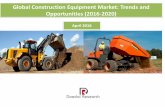 Global Construction Equipment Market: Trends and ...€¦ · The report titled “Global Construction Equipment Market: Trends and Opportunities (2016-2020)” provides an in depth