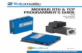 Modbus RTu & TCP PRoGRAMMER’s GuIdEmail.tolomatic.com/archives/pdfs/3600-4169_13_Modbus.pdf · 2020-07-07 · Modbus TCP Programmer's Guide: ACS Drive/Controller 3600-4169_13_Modbus