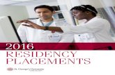 2016 RESIDENCY PLACEMENTS - St. George's University€¦ · Residency Placements | 5 Residency Placements, All-Time Residency Placements, 2016 Internal Medicine 44% Family Medicine