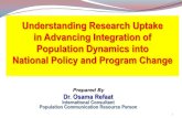 Prepared By Dr. Osama RefaatDr. Osama Refaat International Consultant Population Communication Resource Person 1
