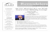T h e Remodelers - NARI of Central Ohio · impartial panel of judges who are experts within the industry and asso- ... The sales rep in his zeal to make a sale did not ask me where