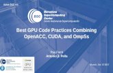 Best GPU Code Practices Combining OpenACC, CUDA, and OmpSs · – Severo Ochoa Seminars on Deep Learning & Image/Video Processing – Always open to research collaborations, internships,