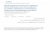 Rendering Structured Finance Opinions of Counsel: Substantive …media.straffordpub.com/products/rendering-structured... · 2016-07-11 · Sound Quality If you are listening via your