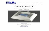 QUANTUM IV - Numed s.a.r.l · batteries are fully charged and maintained on the charger. If there is no light at all, the Quantum IV is either not connected to the charger or the