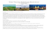 THE TRANS-SIBERIAN RAILWAYTHE TRANS-SIBERIAN RAILWAY CHINA/MONGOLIA/RUSSIA SUMMER 2014 The Great Wall at Mutianyu Horse trekking in Mongolia Moscow’s skyline Director: Prof. David