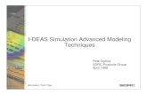 I-DEAS Simulation Advanced Modeling Techniques · Simulation Tech Tips - April 98 5 Modeling Bolted Connections ☛Determine initial preload force, can be derived from bolt torque
