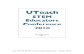 STEM Educators Conference 2018 - UTeach · 2 2018 UTeach STEM Educators Conference Conference Program Committee Thanks to the Program Committee for their thoughtful input and guidance.