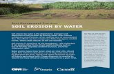 Soil Erosion By Water - Ontario · Soil erosion by water is the detachment, transport and deposition of soil particles by flowing water. After intense rainfall and runoff events,
