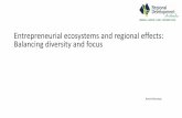 Entrepreneurial ecosystems and regional effects: Balancing ... · •Waste management Goods produced and service provided Vineyards B2B Services INDUSTRY VALUE CHAINS –WINE Grapes