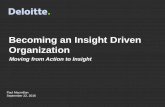 Becoming an Insight Driven Organization...2016/09/22  · Becoming an Insight Driven Organization Paul Macmillan September 22, 2016 Moving from Action to Insight Deloitte Global Public