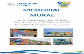 MEMORIAL MURAL · public art mural. Create a ... The mural project will conclude with a celebration of the finished work and a public presentation to recognize each individual participants