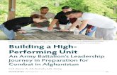 Building a High- Performing Unit - Army University Press · 4/30/2016  · Build high-performing teams. Context for Development of the Program When employed, the 519th is dispersed
