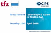 Procurement Technology & Talent in Kanton Zug Tuesday 10th Speaker Preseآ  'Procurement: Enabling Transparency