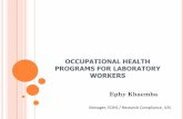 OCCUPATIONAL HEALTH PROGRAMS FOR ...hpc.ilri.cgiar.org/.../Lab_MW/course/occupational_health.pdfOutline preventive measures for work related exposures ! Describe the vaccines applicable