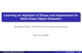 Learning an Alphabet of Shape and Appearance for Multi ...mdailey/cvreadings/Irshad-Detection.pdf · Irshad Ali (Department of CS, AIT) 09-June-2009 13 / 20. Detection and Segmentation