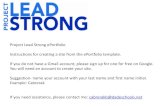 Project Lead Strong ePortfolio Instructions for creating a ...€¦ · Project Lead Strong ePortfolio . ... Personal family Government non-profits English (US) Cancel Lead Strong