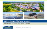 Shining Cities 2020 - environmentcaliforniacenter.org · Cover photos – Top: Solar panels in the Mueller neighborhood of Austin, Texas. Photo: RoschetzkyIstockPhoto. Right: Installing