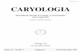 CARYOLOGIA · ISSN 0008-7114 CARYOLOGIA International Journal of Cytology, Cytosystematics and Cytogenetics Founded by ALBERTO CHIARUGI Published in Italy by the University of Florence