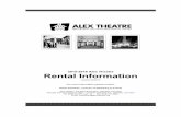 2015-2016 Alex Theatre Rental Information · Pricing Scale Adjustments A $100.00 fee will be charged for changes to the ticket pricing scale requested once a performance has been