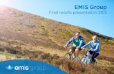 EMIS Group plc · Financial review - income statement • Revenue increase driven by acquisitions and community, children’s and mental health (CCMH) wins - total organic increase
