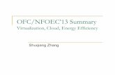 OFC/NFOEC’13 Summarynetworks.cs.ucdavis.edu/ofc13/OFC13_review_cloud_Shuqiang.pdf · of the optical network resources. Extending Network Virtualization into the Optical Domain Complexity