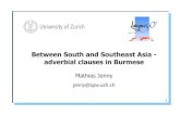 Between South and Southeast Asia - adverbial clauses in ... · Burmese subordinate clauses are close to converb constructions, both in form and function, but differ from these in