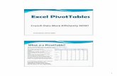 Excel PivotTables - files.b21pubs.comfiles.b21pubs.com/AudioConf/Handouts/2016/06-07-16... · the PivotTable button in the Tables group In the Create PivotTable dialog box, click