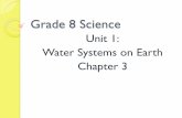 Grade 8 Science€¦ · Grade 8 Science Unit 1: Water Systems on Earth Chapter 3. Heat Capacity A measure of how long it takes a material to heat up or cool down. Water has a high