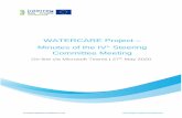 WATERCARE Project Minutes of the IV° Steering Committee Meeting · 2020-07-09 · European Regional Development Fund WATERCARE Project – Minutes of the IV° Steering Committee