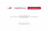 Value-adding Innovation Management Consulting at an SME · Value-adding Innovation Management Consulting at an SME ; IMP³rove is a registered trademark 22 September 2015 2 Table