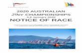 2020 AUSTRALIAN 29er CHAMPIONSHIPS · 2019-11-13 · 5.01 life jackets devices will apply. It is the responsibility of all competitors to ensure that life jackets comply with a standard