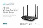AC1350 Wireless Dual Band Gigabit Router - TP-Link TOT.pdfTP-Link AC1350 Wireless Dual Band Gigabit Router EC230-G1 MU-MIMO for 2 x Faster Connections MU-MIMO technology serves up