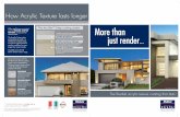 More than - Render My Home · The flexible acrylic texture coating that lasts For further information go to: acratex.com.au Dulux Customer Service: 13 23 77 Dulux ® AcraTex is a