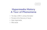Hypermedia History A Tour of Phenomenaschmidt/it/Hypermedia-his… · Hypermedia History A Tour of Phenomena • The Idea in WW II: Linking Information • Pioneers & the Discovery