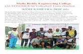 Malla Reddy Engineering College (AUTONOMOUS) Volleyball ... Volleyball data.pdf · Malla Reddy Engineering College (Autonomous) The volleyball tournament KURUKSHETRA-2020 was hosted