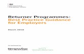 Returner Programmes: Best Practice Guidance for …...A returner programme can be a cost-effective way to bring a number of experienced hire employees into the organisation in comparison