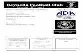 Newsletter Issue 9 2017 - Reynella Football Club€¦ · Best Players: D. Bonham, H. Gardner, B. England, M. Spry, L. Reid, D. Ferguson . Mid Season Report Reynella Football club