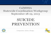 CalMHSA Statewide Coordination Workgroup September 18 …...Outreach Surveys – All participants surveyed; for Q4 of 2012-13: ... • San Francisco completed a client satisfaction