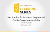 Best Practices for Architects, Designers and Creative ... · Corey Timpson Corey Timpson Design Inc. @coreytimpson ... Inclusive Design is the methodology and the practice. Accessibility