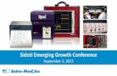 Sidoti Emerging Growth Conferences2.q4cdn.com/.../Q2-FY-2016-ALOT-Investor-Sidoti-9_2_15.pdf · 2015-10-16 · Q2 FY 2016 vs. Q2 FY 2015 QuickLabel $17.1 Test & Measurement $6.8 Q2