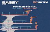 PBS RADIO FESTIVAL€¦ · Muscle Shoals Records voucher. White Rabbit Record Bar voucher. Monster Pictures DVD pack. Cooking Vinyl 10 CD pack. Mushroom 10 CD pack. Wed 18th May Queenscliff