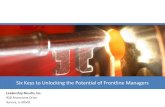 Six Keys to Unlocking the Potential of Frontline Managersleadership- feedback and tips,â€‌ and â€œMy