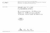 GGD-00-78 Impact of Gambling: Economic Effects More ... · B-282745 Page 2 GAO/GGD-00-78 Impact of Gambling sample to determine the economic impact of casino gambling. NGISC issued