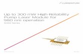 Up to 300 mW High-Reliability Pump Laser Module for 980 nm ... · All parameters at BOL shall be guaranteed over a laser diode temperature range of TLD = 25 ± 2°C and an optical