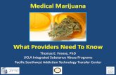 What Providers Need To Know - Los Angeles County ...publichealth.lacounty.gov/sapc/media/Marijuana/PDF/ThomasEFreese.pdfMarijuana Use is Common • Marijuana is the most commonly used