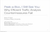 Peek-a-Boo, I Still See You: Why Efﬁcient Trafﬁc Analysis ... · Peek-a-Boo, I Still See You: Why Efﬁcient Trafﬁc Analysis Countermeasures Fail Kevin P Dyer Portland State