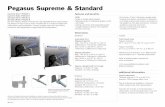 Pegasus Supreme & Standard - The Exhibitors' Handbook · The new Pegasus design enhances the fully adjustable banner stand system. The Pegasus is easy to set up and is versatile due